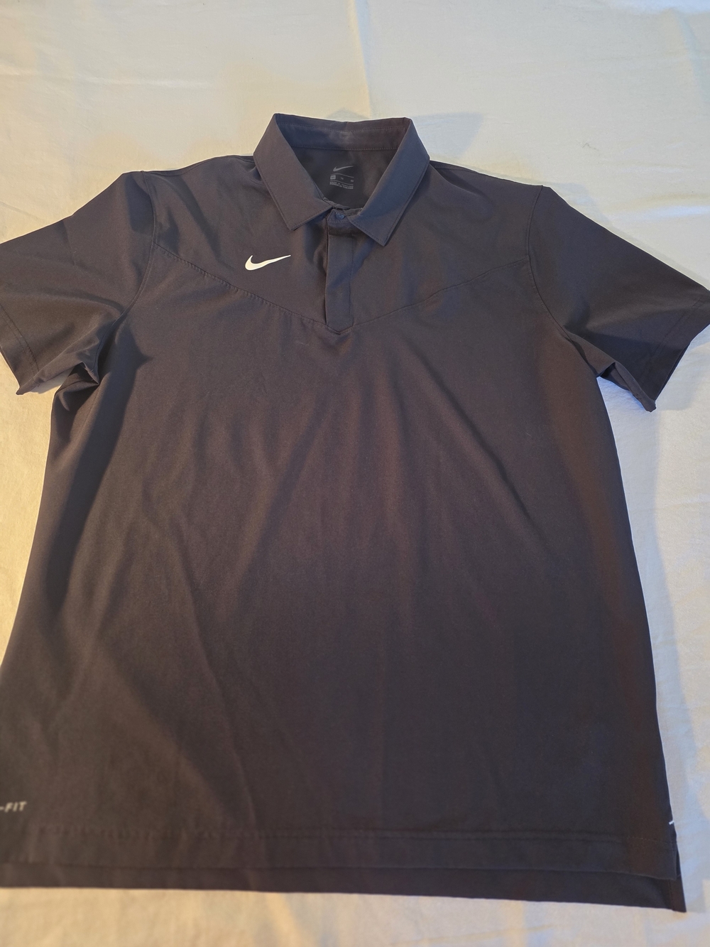 Nike Black Men’s Performance Polo with White Swoosh
